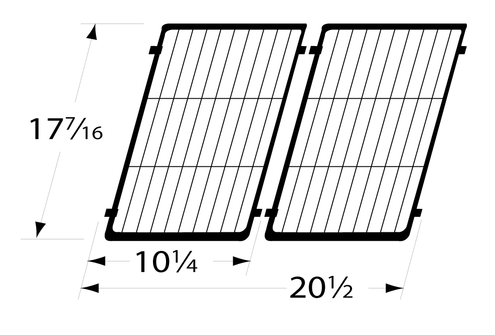 17 7/16 X 20 1/2, Cast Iron Cooking Grids, Weber (Replaces OEM 69799) - 63832 2 17 7/16 X 20 1/2, Cast Iron Cooking Grids, Weber (Replaces OEM 69799) - 63832 - Image 2