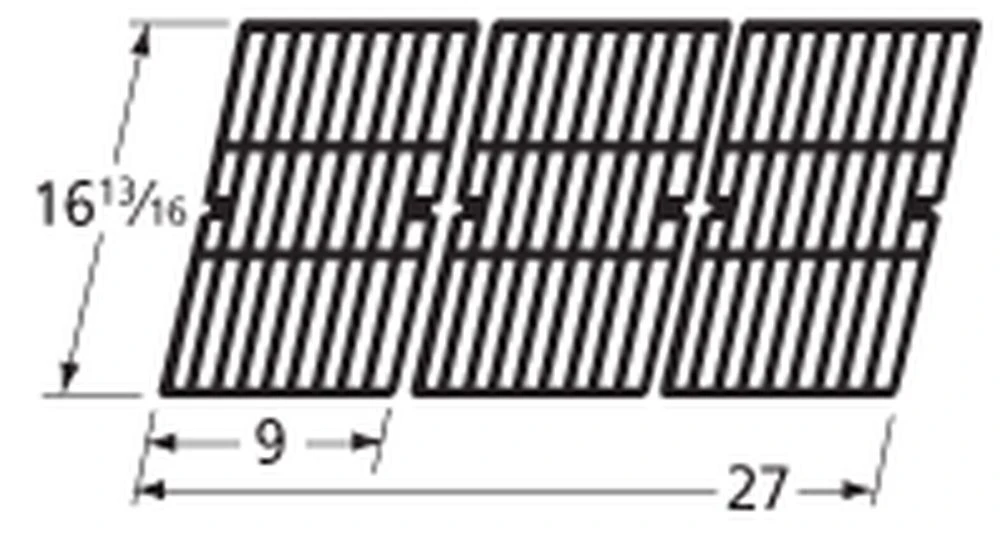 16 13/16 X 27, Cast Iron Cooking Grids, Charbroil - 69563 2 16 13/16 X 27, Cast Iron Cooking Grids, Charbroil - 69563 - Image 2