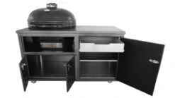 Challenger 54" Ceramic Grill Cart For Primo XL - Silver Vein Top/Black