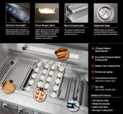 Delta Heat 32" Built-in Grill W Rotisserie - DHBQ32R -Prime Heat Delta Heat Grill Features 63635.1686341522.1500.1500