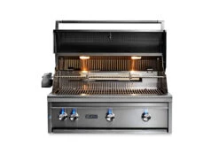 Lynx 36" Built-In Grill - 2 Ceramic Burners, 1 Trident W/ Rotisserie - L36TR -Prime Heat Lynx 36 Grill Lid Open Lights 32280.1696088711.1500.1500