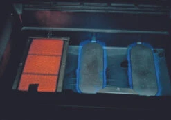 MHP Hybrid Propane Grill W/ SearMagic Grids On Black Cart 5 MHP Hybrid Propane Grill W/ SearMagic Grids On Black Cart -Prime Heat WHRG THRG Inside Burner Flames 04615.1600872545.1500.1500