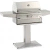 Firemagic 24" Charcoal Patio Post Grill W Smoker Oven/Hood - 22-SC01C-P6