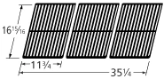16 15/16 X 35 1/4, Cast Iron Cooking Grids, Brinkmann, Master Chef - 60663