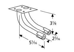 L-shaped Twin Venturi Tubes, Arkla, Charmglow 1 L-shaped Twin Venturi Tubes, Arkla, Charmglow