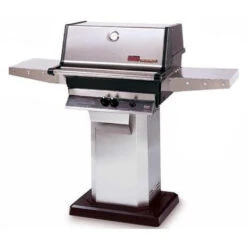 MHP TJK2-P Propane Grill W/ Stainless Grids On Stainless Cart
